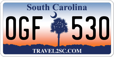 SC license plate OGF530