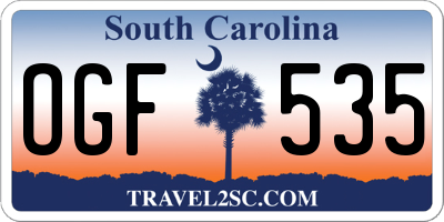 SC license plate OGF535