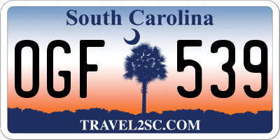 SC license plate OGF539