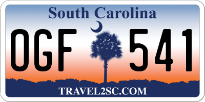 SC license plate OGF541