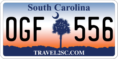 SC license plate OGF556