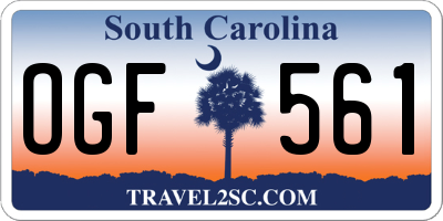 SC license plate OGF561