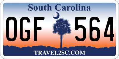 SC license plate OGF564