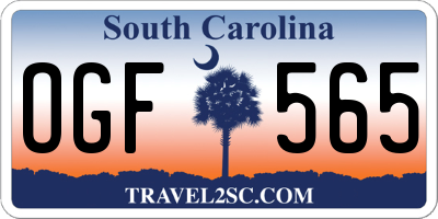 SC license plate OGF565