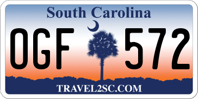 SC license plate OGF572