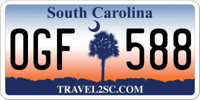 SC license plate OGF588