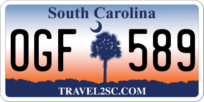 SC license plate OGF589
