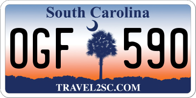 SC license plate OGF590