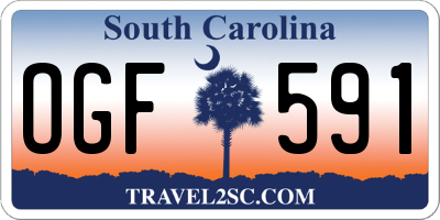 SC license plate OGF591
