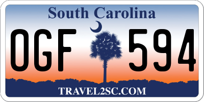 SC license plate OGF594