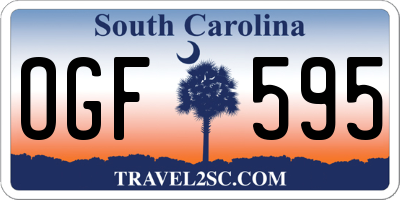 SC license plate OGF595