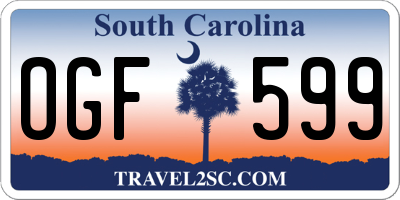 SC license plate OGF599