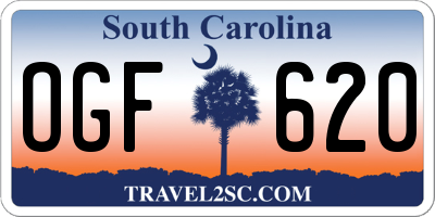 SC license plate OGF620