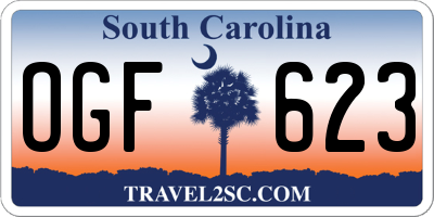 SC license plate OGF623