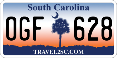 SC license plate OGF628