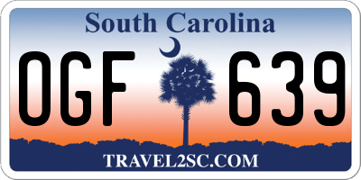 SC license plate OGF639