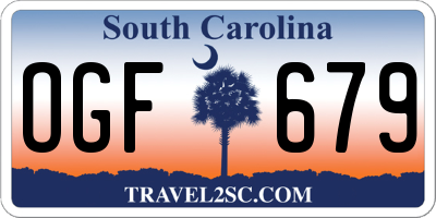 SC license plate OGF679