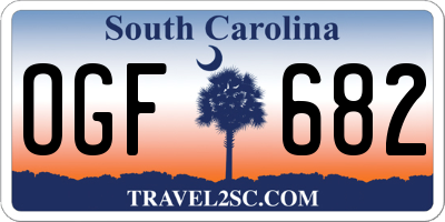 SC license plate OGF682