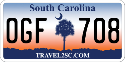 SC license plate OGF708