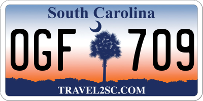 SC license plate OGF709