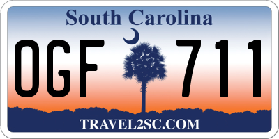 SC license plate OGF711