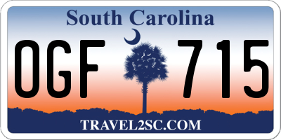 SC license plate OGF715