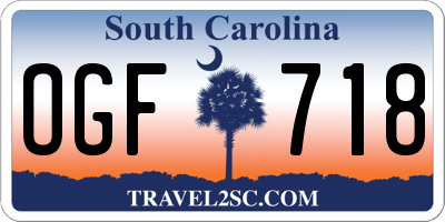 SC license plate OGF718