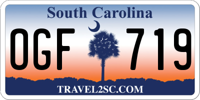 SC license plate OGF719