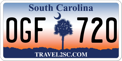 SC license plate OGF720