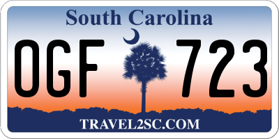 SC license plate OGF723