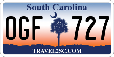 SC license plate OGF727