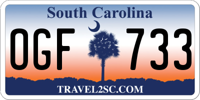SC license plate OGF733