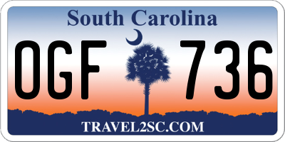 SC license plate OGF736