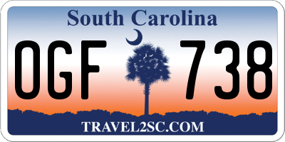 SC license plate OGF738