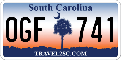 SC license plate OGF741