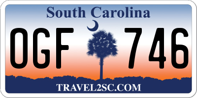 SC license plate OGF746