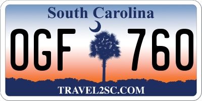 SC license plate OGF760