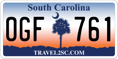 SC license plate OGF761