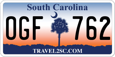 SC license plate OGF762