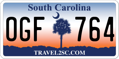 SC license plate OGF764