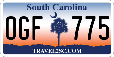 SC license plate OGF775