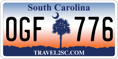 SC license plate OGF776