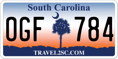 SC license plate OGF784