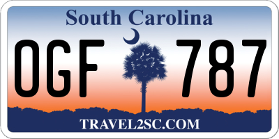 SC license plate OGF787