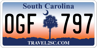 SC license plate OGF797