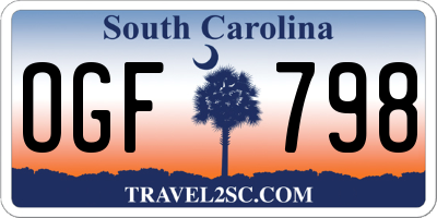 SC license plate OGF798