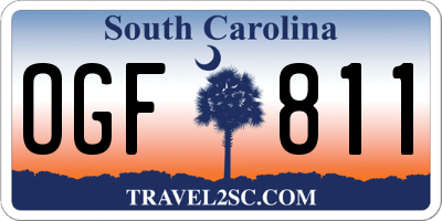 SC license plate OGF811