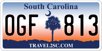 SC license plate OGF813
