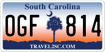 SC license plate OGF814