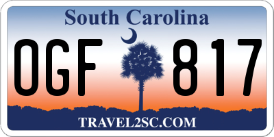 SC license plate OGF817